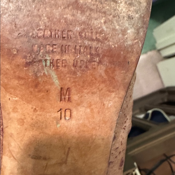 Vintage Ostrich Italian Shoe with Soft Leather Trim with Bow - Picture 6 of 6